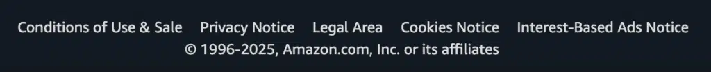 copyright example, amazon