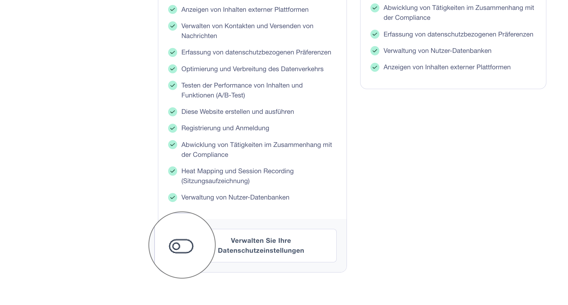 neues Design Kontrollen