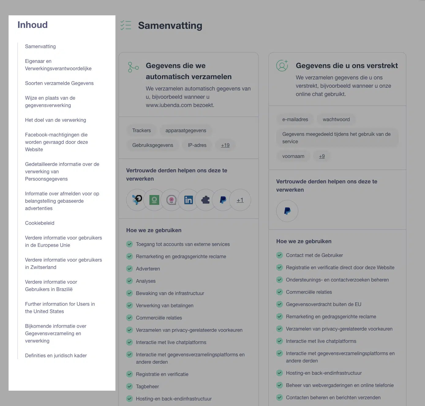 nieuw ontwerp inhoudsopgave
