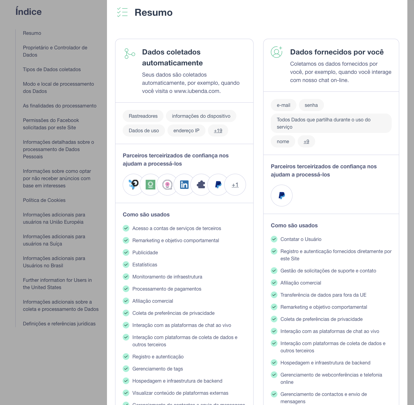 resumo do novo design