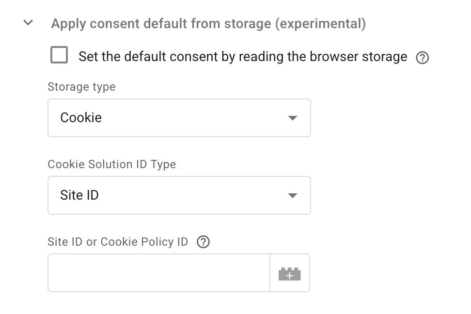 consent default from storage