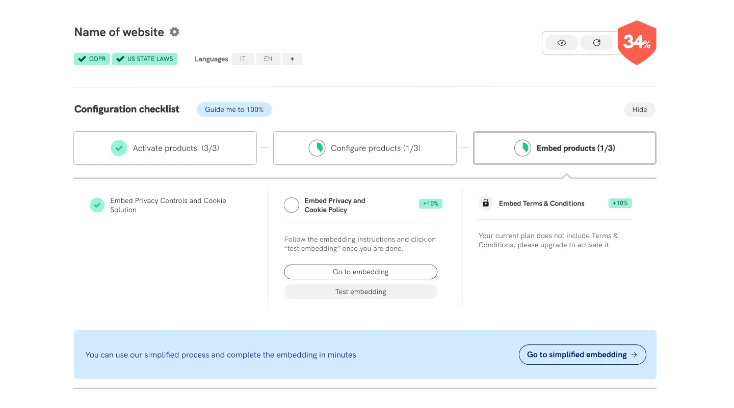 Option d’intégration en un clic