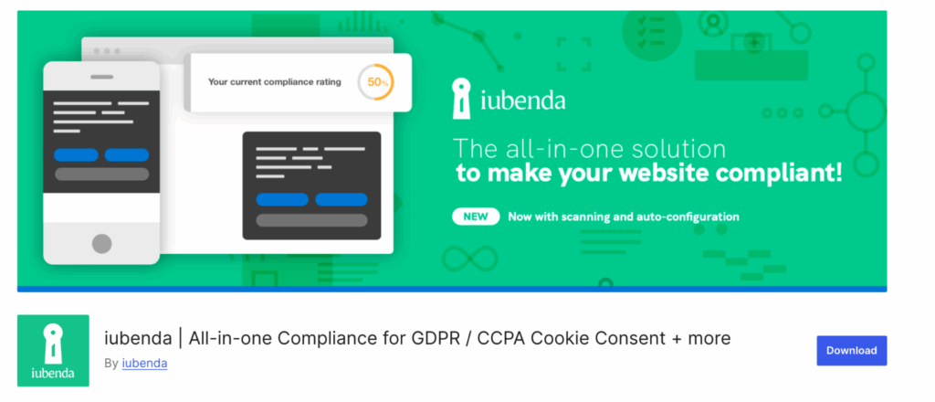 iubenda All-in-one Compliance for GDPR/CCPA WordPress plugin screenshot