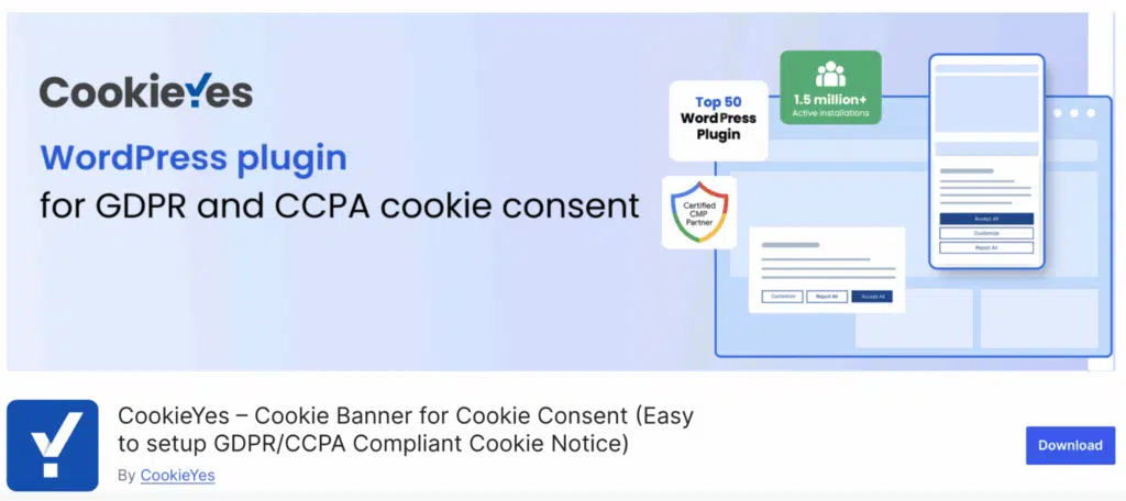 CookieYes WordPress plugin screenshot