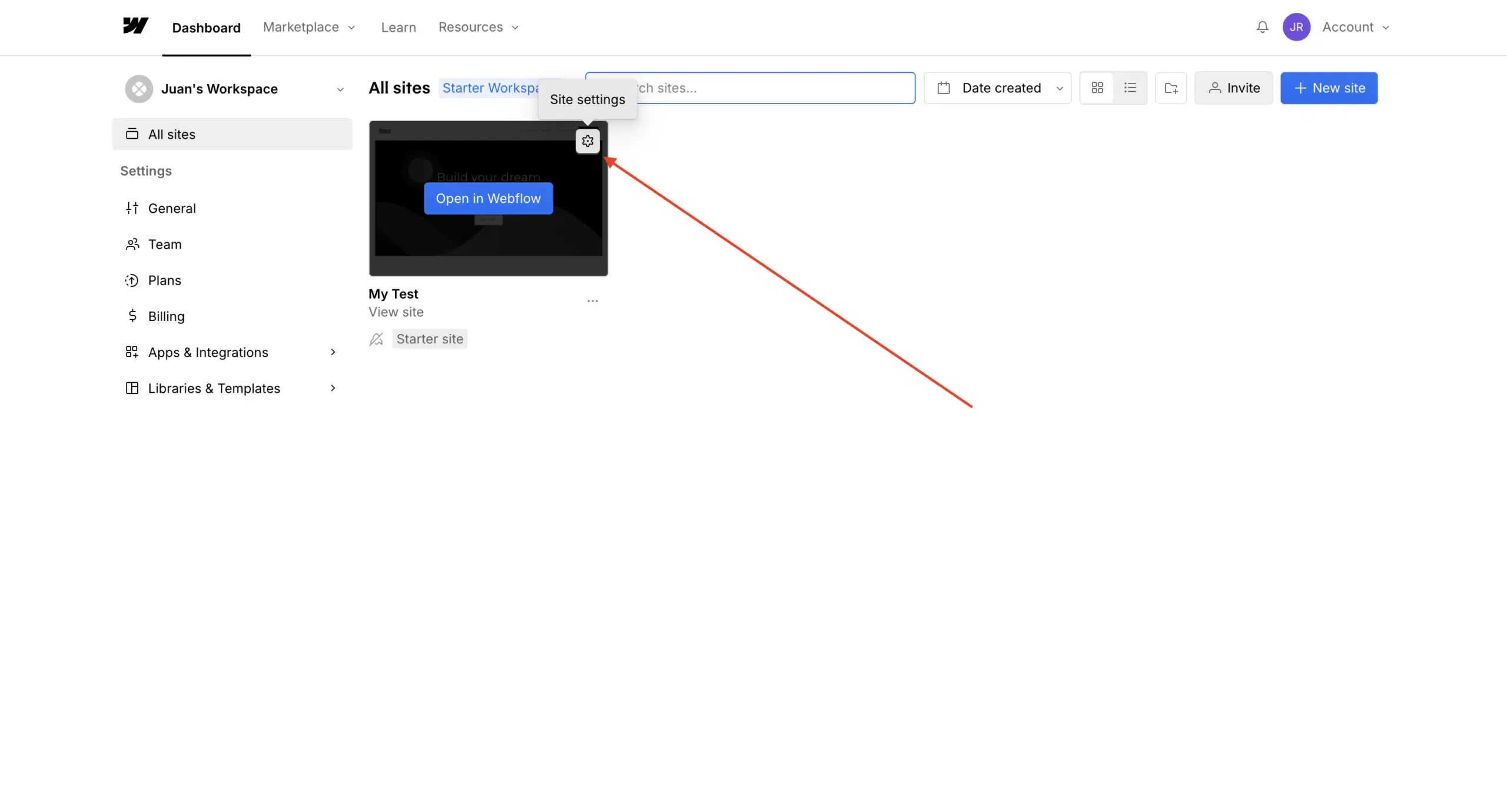 Webflow Project Settings