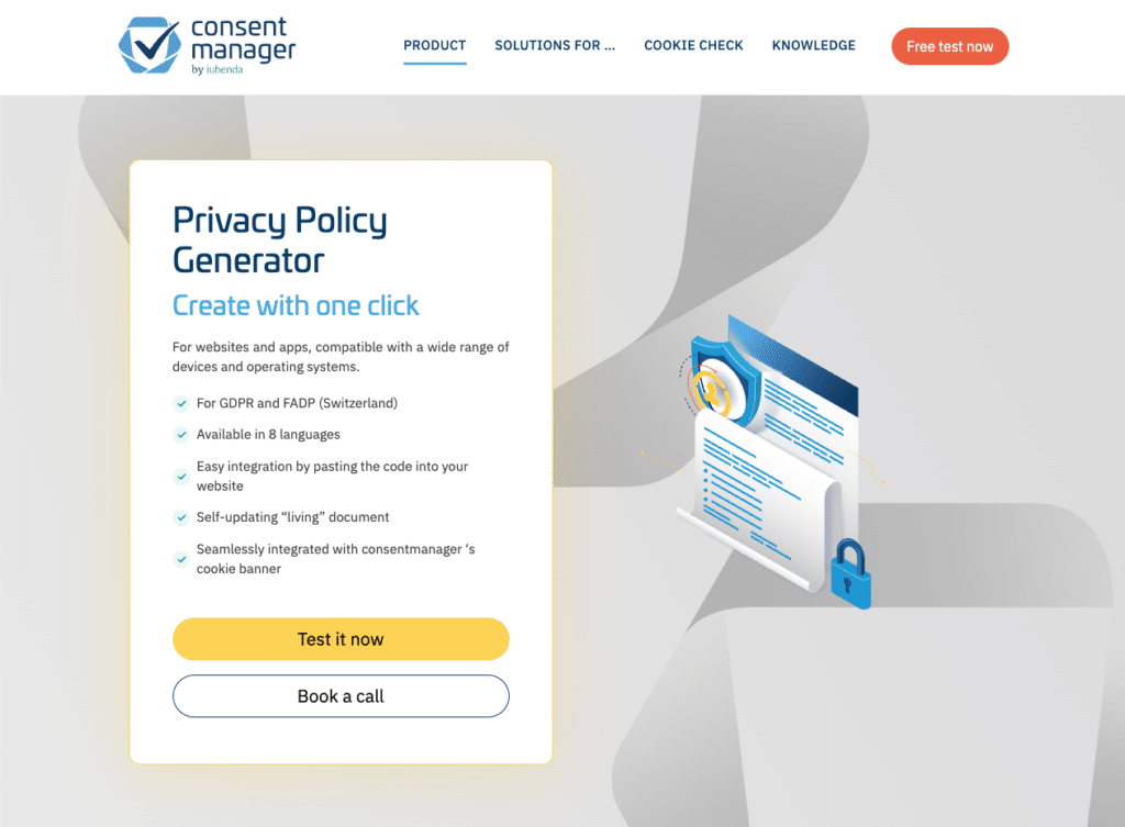 consentmanager privacy policy generator