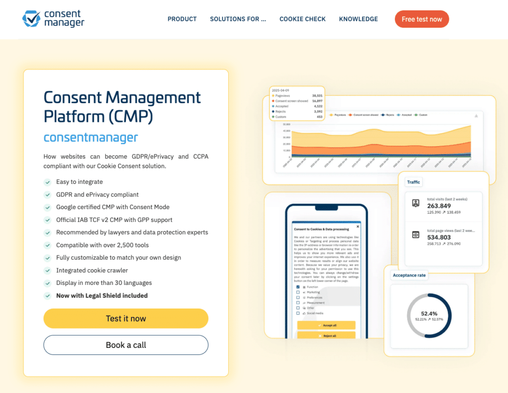 consentmanager GDPR consent management platform
