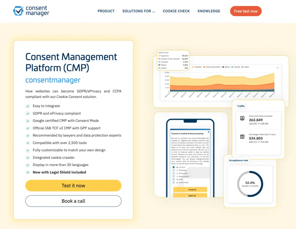 consentmanager GDPR consent management platform