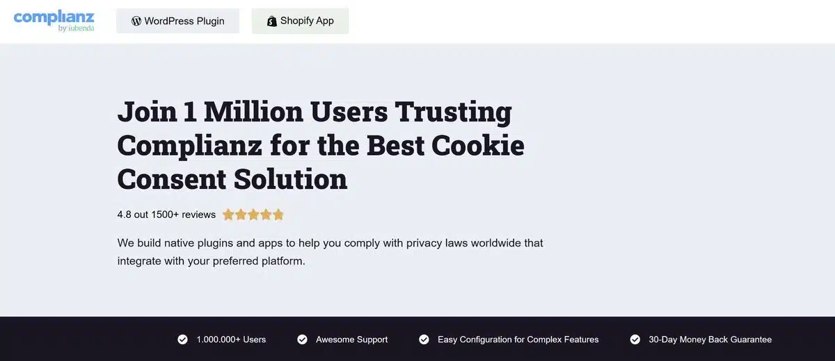 The Complianz homepage
