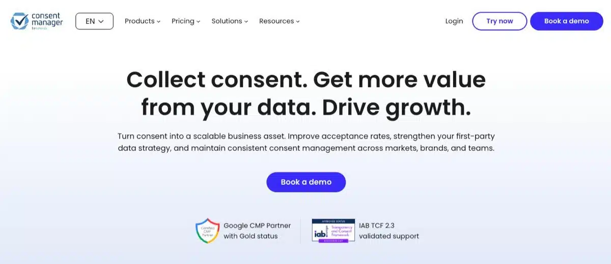 The consentmanager homepage